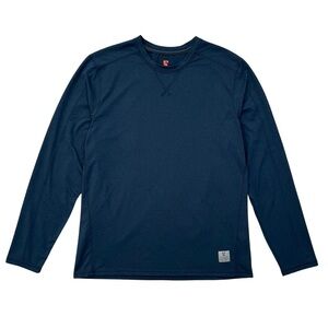 Rugged Elements Mens Long Sleeve Shirt Medium Blue Durable Utility Outdoor Layer